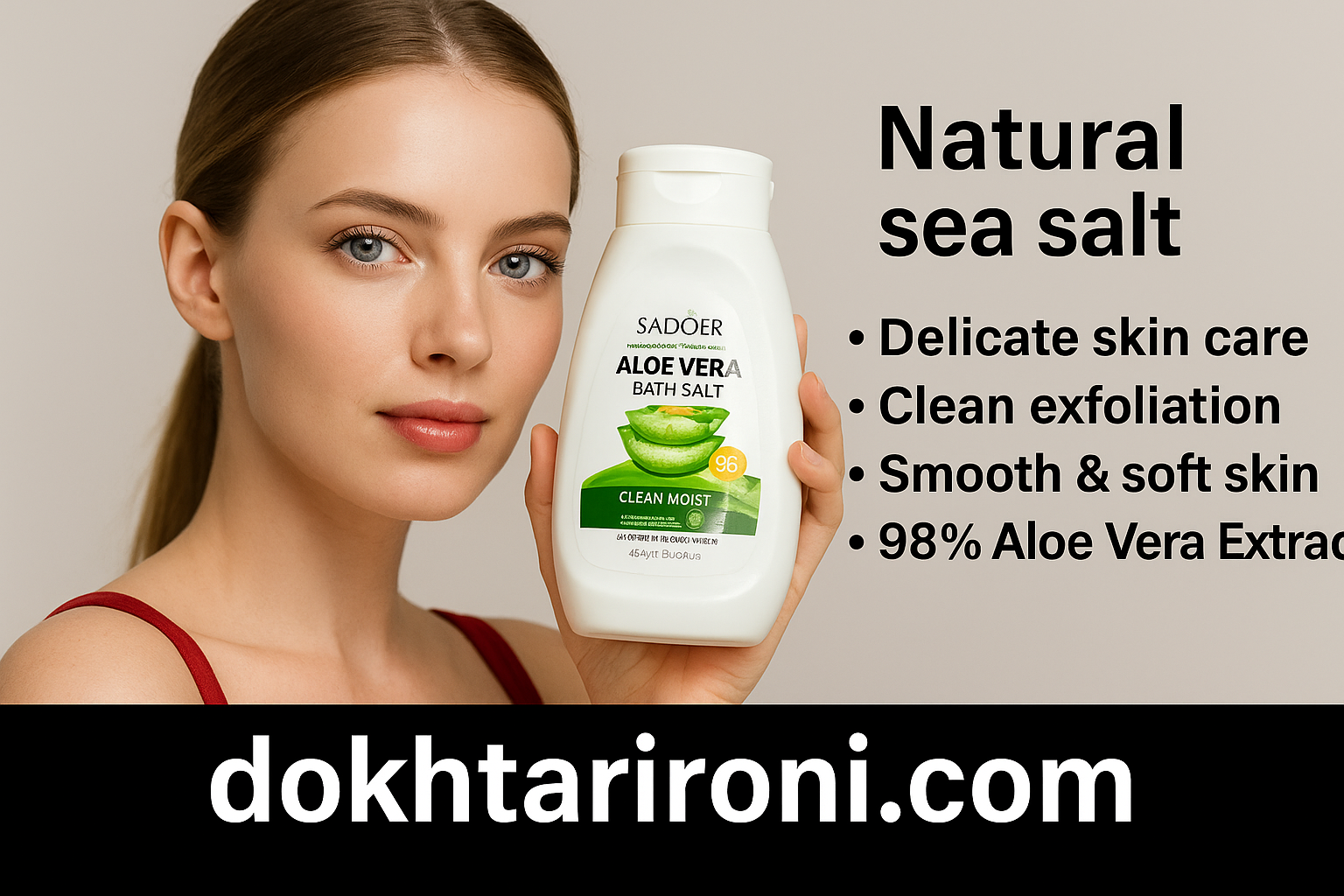 نمک بدن آلوئه‌ورا سادور اصل | SADOER Aloe Vera Bath Salt